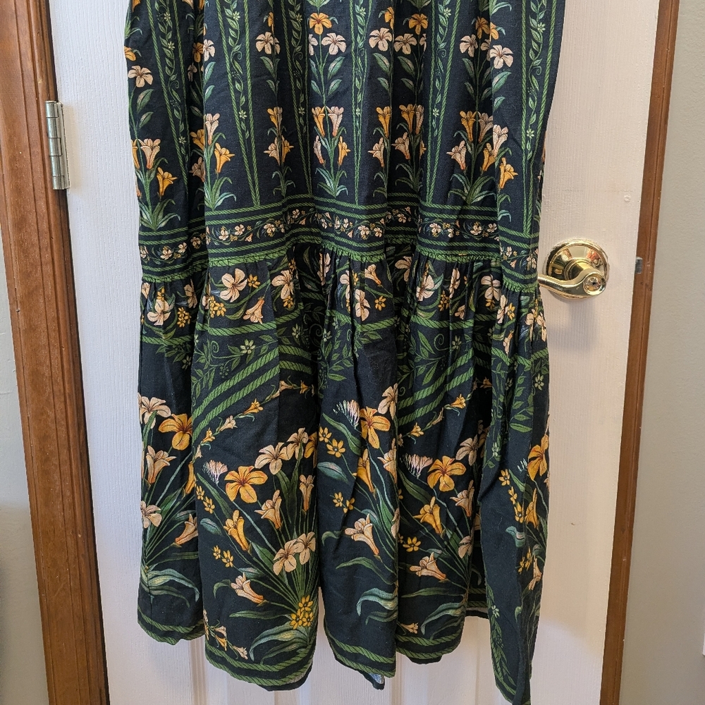 NWT Farm Rio Black Floral Dress, Size XL - Picture 5 of 11